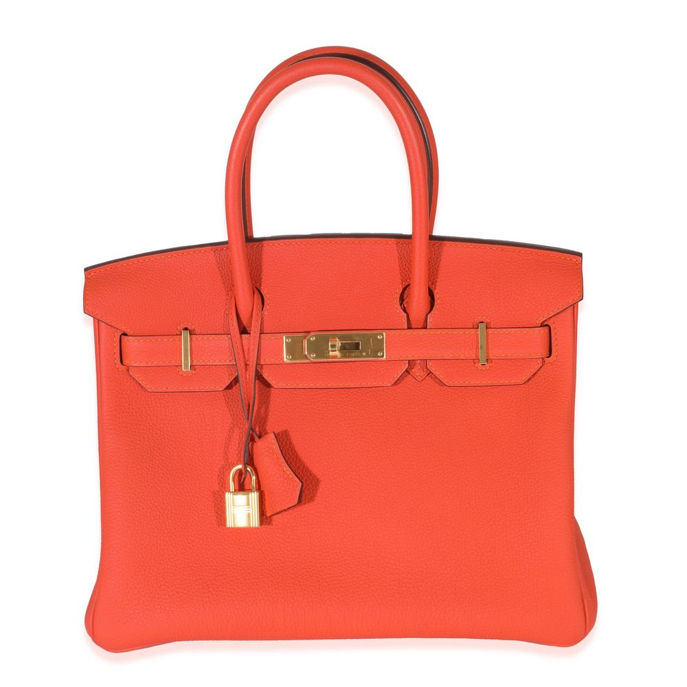 Orange Poppy Togo Birkin 30 GHW